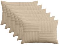vidaXL Kussensloop 6 stuks ALMELO Taupe 50 x 80 cm corduroy