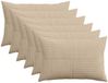 vidaXL Kussensloop 6 stuks ALMELO Taupe 50 x 80 cm corduroy