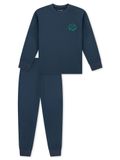 SCHIESSER Pyjama lang Effen Lange mouw Katoen 100% 128 Donkerblauw