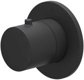 IVY Bond Symmetry Pièce de finition pour robinet d'arrêt à passage libre avec rosace ronde - Noir mat