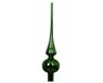 Decoris Sommet de sapin de noël 26cm en verre, couleur vert 1 pièce