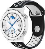 Strap-it Huawei Watch GT 3 Pro 43mm sport band - zwart/wit - 20mm