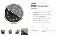Mebus 14120 Zendgestuurde klok Zendergestuurd 45 cm Aluminium Slepend uurwerk (geluidsloos)