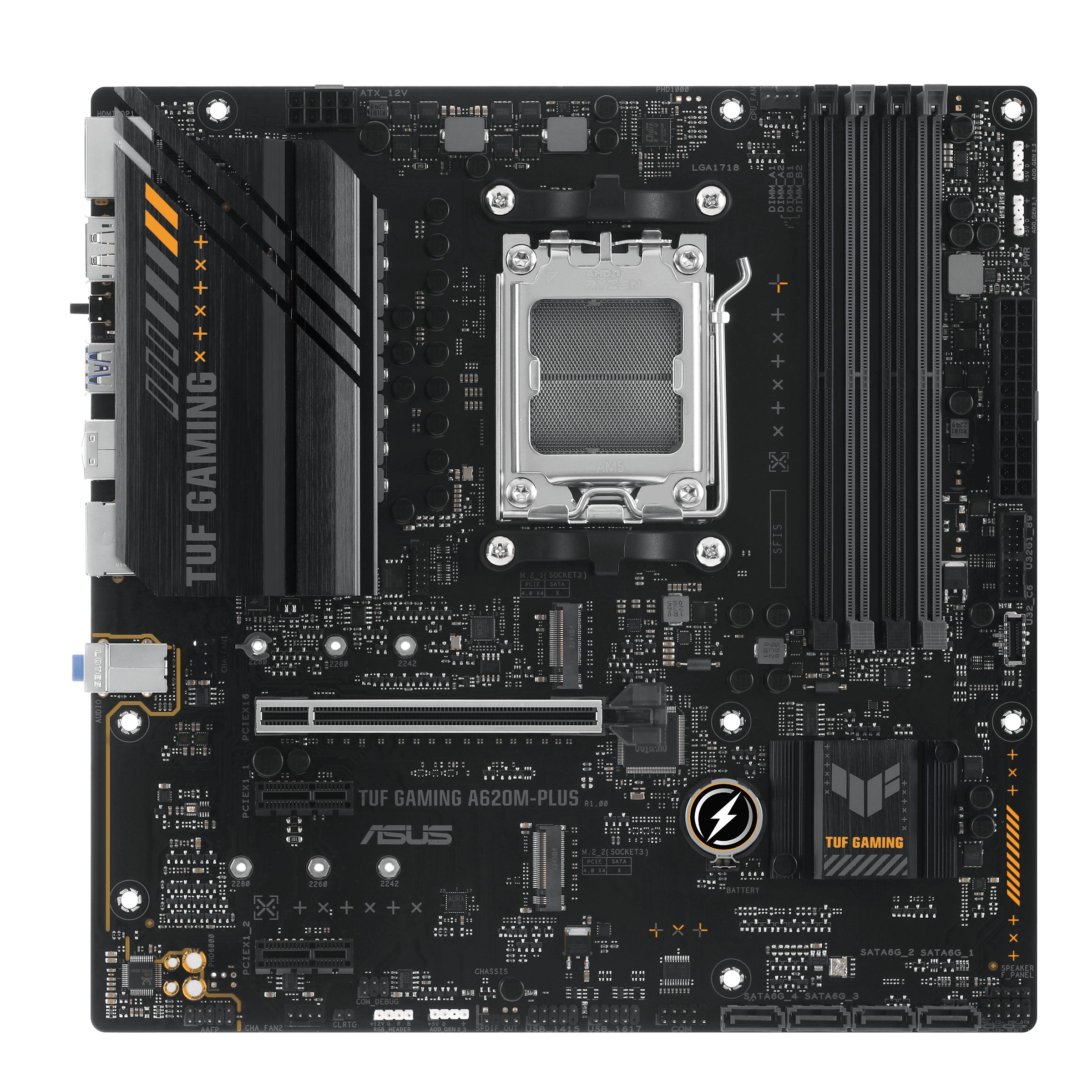 ASUS TUF GAMING A620M-PLUS - Moederbord - Micro ATX - Socket AM5 - AMD A620