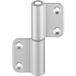 Häfele Paumelle à visser en aluminium pour systèmes de cloisons et cabines WC, standard - DIN droite