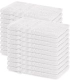 Lavea® Set van 20 washandjes 15x21 cm – 100% katoen – Wit