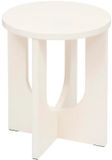Atmosphera Table d'appoint/table basse Bloom - blanc - bois MDF - rond