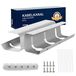E.For.U® Kabelgoot bureau set van 2, voor een netjes kabelbeheer aan het bureau incl. accessoires, kabelgeleiding, kabelhouder, kabelopslag, eenvoudige montage (grijs)