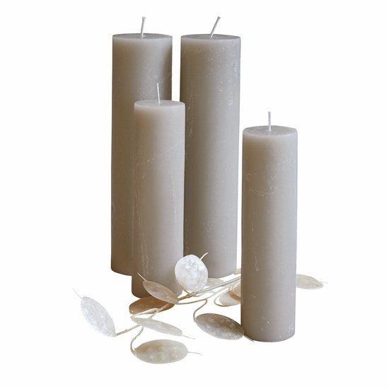 LOBERON Kaars set van 4 Avinal taupe