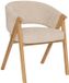 ATMOSPHERA CREATEUR D'INTERIEUR ATMOSPHERA Fauteuil de table Amza H.79cm beige bois naturel