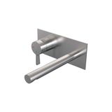 Brauer Brushed Edition Inbouw Wastafelmengkraan met Rechte Uitloop en Afdekplaat Model E2 RVS Geborsteld PVD