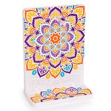 Houder Mandala Houder voor tafel-positieve kalender 2025, compatibel met andere reservekalenders in A6-formaat, afmetingen 12 x 17 x 6 cm