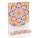 Houder Mandala Houder voor tafel-positieve kalender 2025, compatibel met andere reservekalenders in A6-formaat, afmetingen 12 x 17 x 6 cm