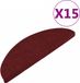 vidaXL - Trapmatten - zelfklevend - 15 stuks - 65x22,5x3,5 cm - rood