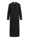 VILA VILIGA L/S V-NECK MIDI KNIT DRESS - NOOS - Black Beauty - XL