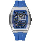 Ingersoll Challenger automatisch herenhorloge met 42 mm polyurethaan wijzerplaat en band, volledig blauw, sport