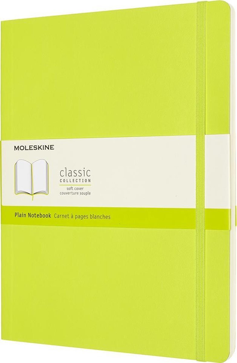 Moleskine Notitieboek XL (19x25 cm) Blanco Zachte Kaft Limoen Groen
