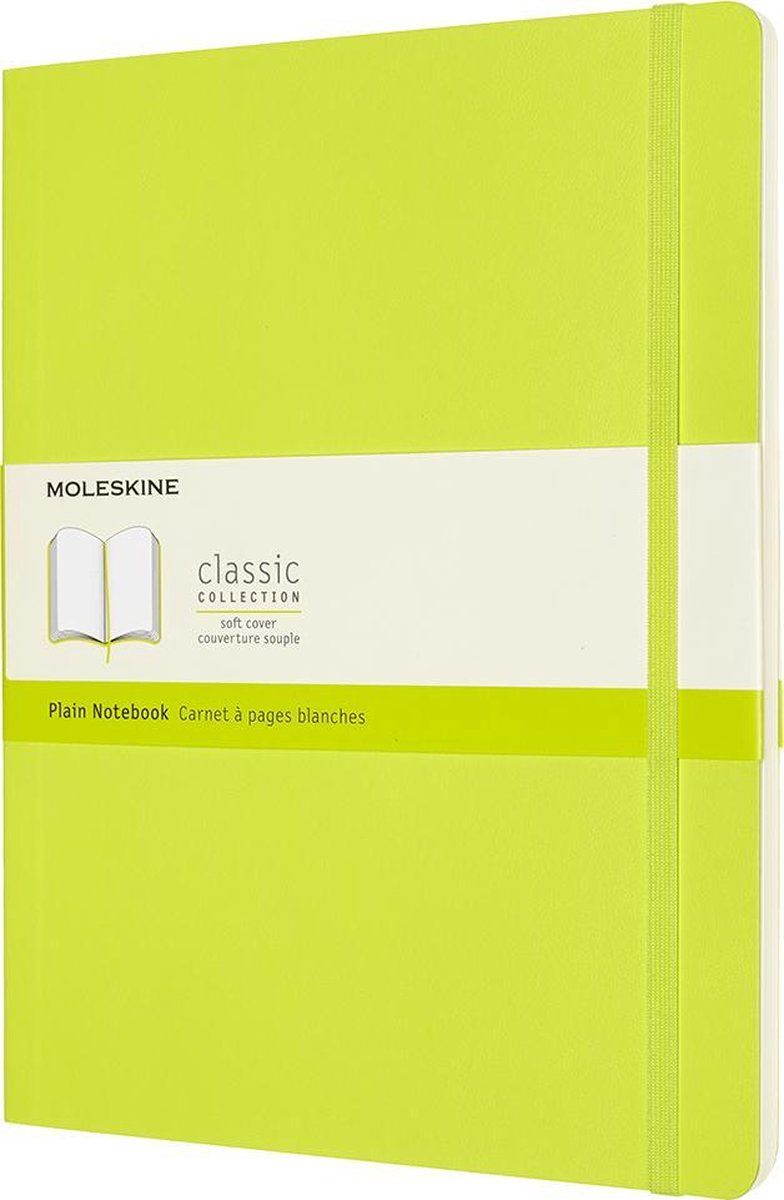 Moleskine Notitieboek XL (19x25 cm) Blanco Zachte Kaft Limoen Groen