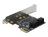 Delock carte PCI Express x1 SATA 4 ports - Facteur de forme profil bas