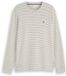 Tom Tailor - Shirt met lange mouwen en streepmotief - Maat XXL - offwhite structured stripe