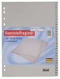 Idena 302009 - Indexen genummerd 1-31, voor DIN A4, uit kunststof, 31-delig, full-cover, grijs, 1 st.