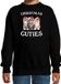 Bellatio Decorations Katten Kittens Kersttrui sweater - Christmas cuties - zwart - voor kinderen - Kerstkleding - Poezen - Katjes 152/164