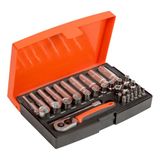 Bahco SL25L dopsleutelset 1/4 inch standaard, Oranje