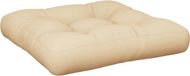 vidaXL Palletkussen 50x50x12 cm stof beige