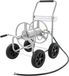 Chariot de dévidoir sans marque - Construction robuste en acier - Grande capacité - Revêtement résistant aux intempéries et raccords en laiton - Avec poignée antidérapante et quatre roues en PU - Pour l'arrosage des plantes - Pas de tuyau