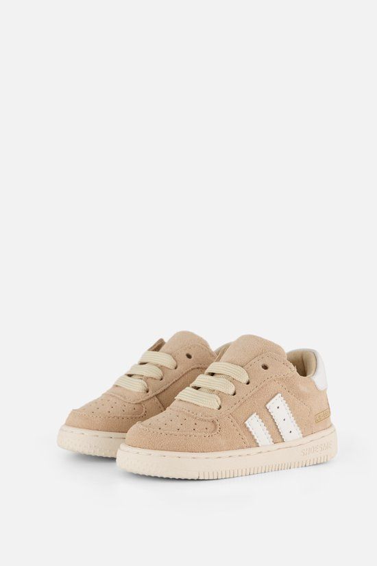 Shoesme Taupe Suède Sneakertje - Sneakers Kinderen - Unisex - Taupe - Suède - Maat 23