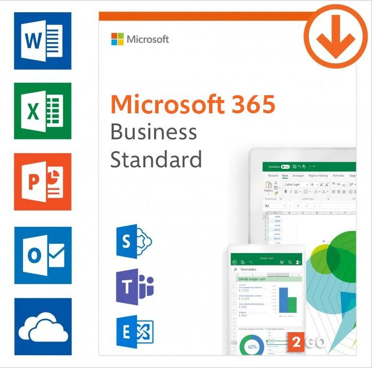 Microsoft 365 Business Standard - Jaarabonnement - 1 Gebruiker - 15 Apparaten - 8718469562312