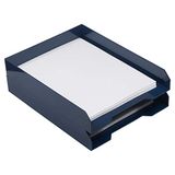 JAM PAPER Stapelbare papierladen - marineblauw - Desktop Document, Letter, & File Organizer Tray - 2/pack