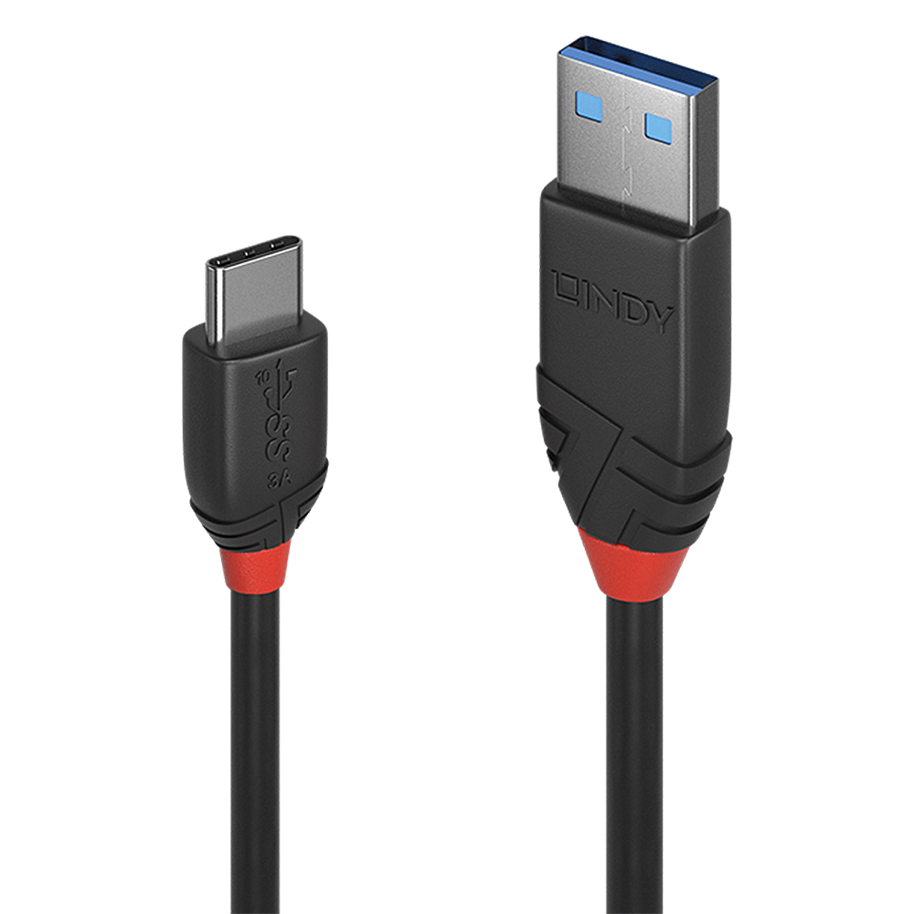 LINDY 36917 USB-kabel zwart 1,5m