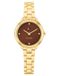 Tommy Hilfiger TH1782815 - Demi - Vrouwen - Polshorloge - Analoog en digitaal - Bruine wijzerplaat - Goudkleurig/Zilverkleurig stalen band - 3 ATM