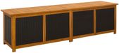 vidaXL Tuinopslagdoos 333 l massief acaciahout 200 x 50 x 56 cm zwart