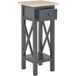 Table d'appoint noire 27 x 27 x 65,5 cm bois