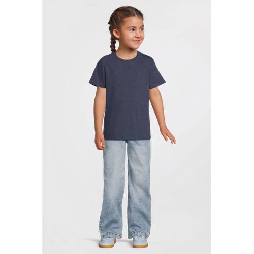 Anytime T-shirt donkerblauw melange