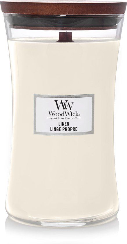 Woodwick Â® Large Candle Linen - 0663595931359
