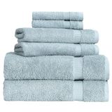 BERIBO Comfort 6-delige Turkse handdoekenset, 2x bad, 2 handen, 2 gezichtshanddoeken, 620 g/m², 100% katoen (zeeschuim)