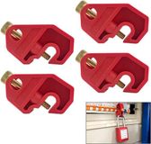 QWORK Miniatuurstroomonderbreker (MCB) Lockout met schroef, veilige isolatie, 4 stuks