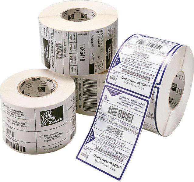 Zebra Z-Perform 1000T - Printeretiketten - wit