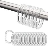 ZenithVibe 24 Pièces Anneaux de Rideau de Douche - Crochets en Forme de C en Plastique