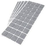 Adsamm® 200 x Zelfklevende Viltglijders Grijs 25x25 mm Vierkant 3,5 mm Dik