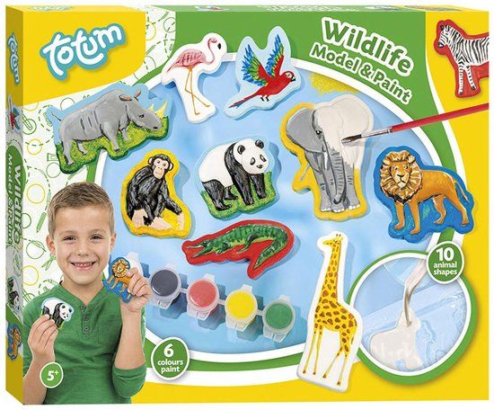 Totum Junior Dieren Gips Set - Wildlife Model & Paint