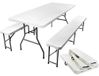 Gardlov 3257 Table de bière pliable en plastique 180 cm blanc