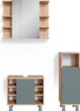 Vicco Meuble de salle de bain Fynn, Vert, 3 pièces