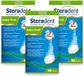 Steradent 3 x Nettoyant pour prothèses dentaires Fraîcheur active Menthol et Eucalyptus 90 comprimés Pack économique
