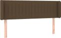 vidaXL Hoofdbord met randen 147x16x78/88 cm stof donkerbruin