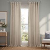 HPD Half Price Drapes Imitatielinnen verduisterende gordijnen, beige