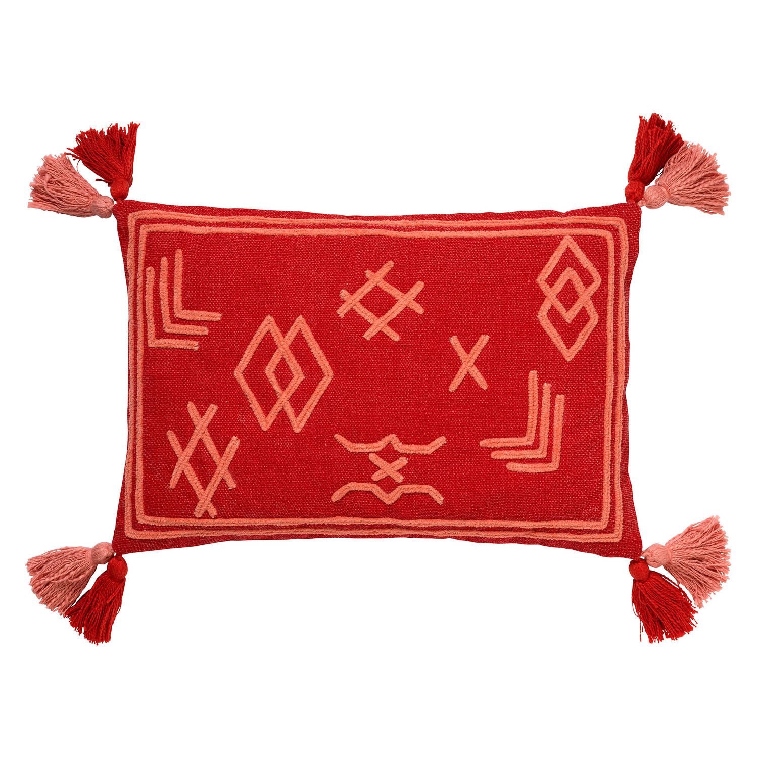 Dutch Decor Zola Sierkussen - 40x60 cm - Aurora Red